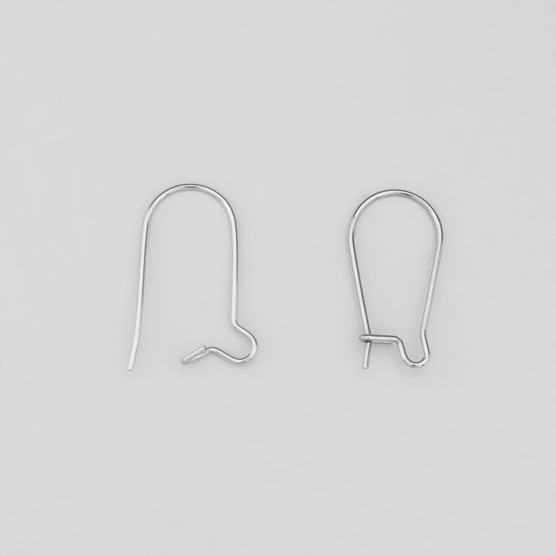 Fastened earwires / surgical steel 20mm 4pcs BKSCH19