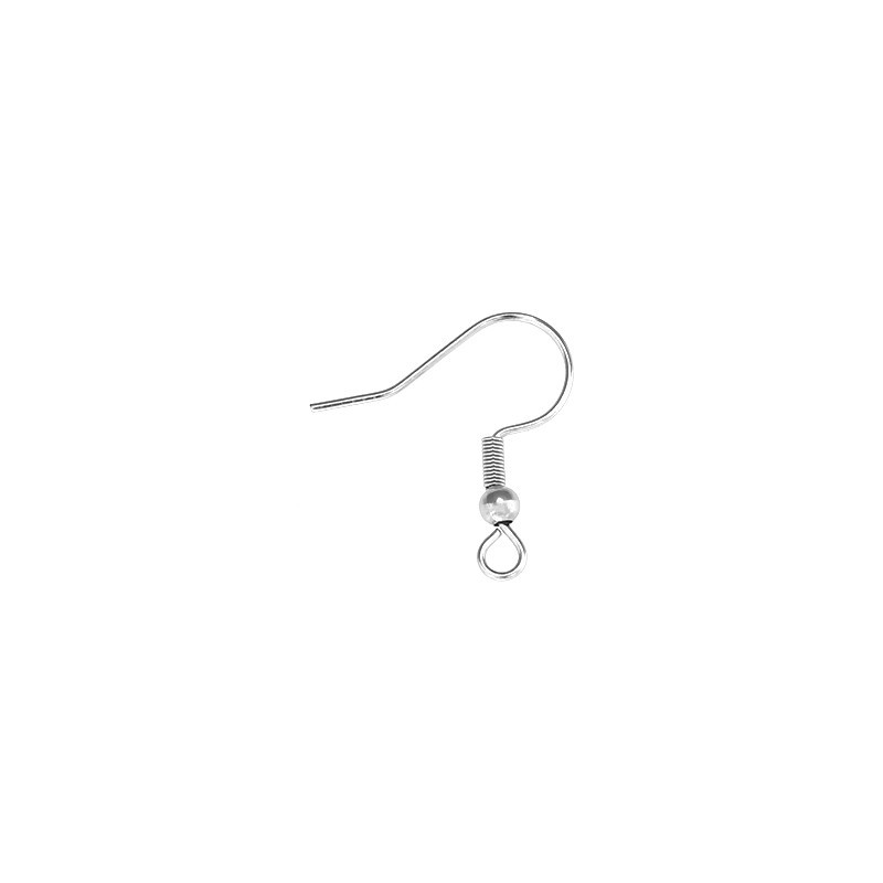 Earwires with a ball and a spring / surgical steel 18x20mm 10pcs BKSCH24