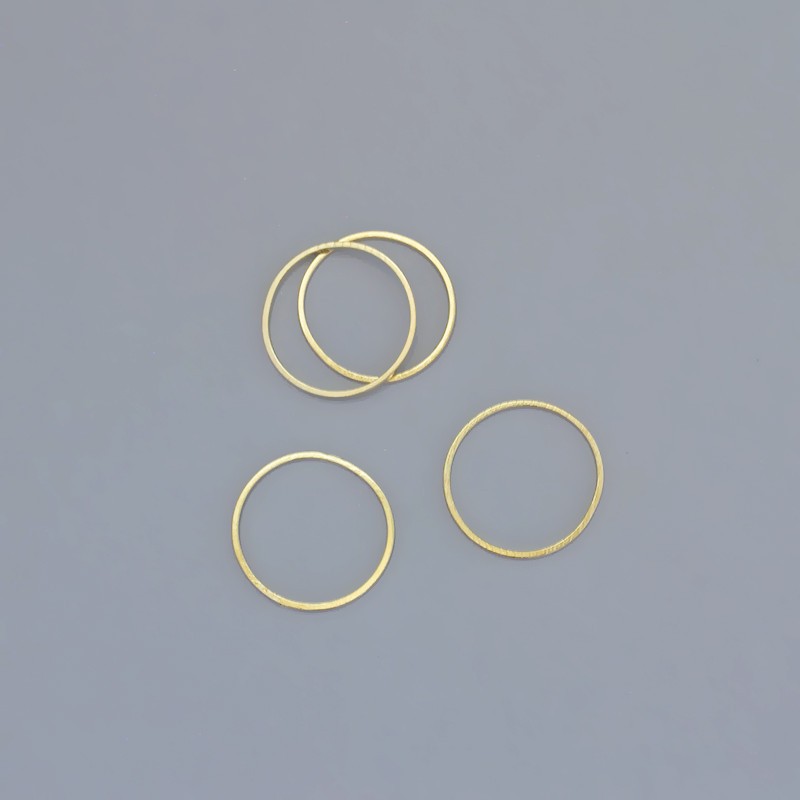 Jewelry connectors Geometric rings 19mm golden 10pcs AKG858