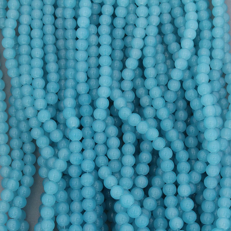 Pastels beads / 6mm balls / blue / 140 pieces SZPS0626