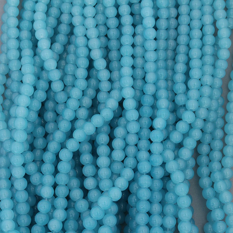 Pastels beads / 6mm balls / blue / 140 pieces SZPS0626