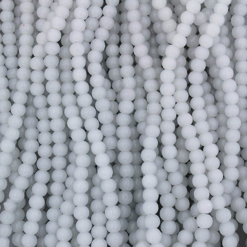 Pastels beads / 6mm balls / gray / 140 pieces SZPS0633