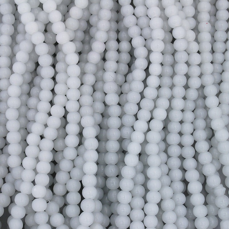 Pastels beads / 6mm balls / gray / 140 pieces SZPS0633