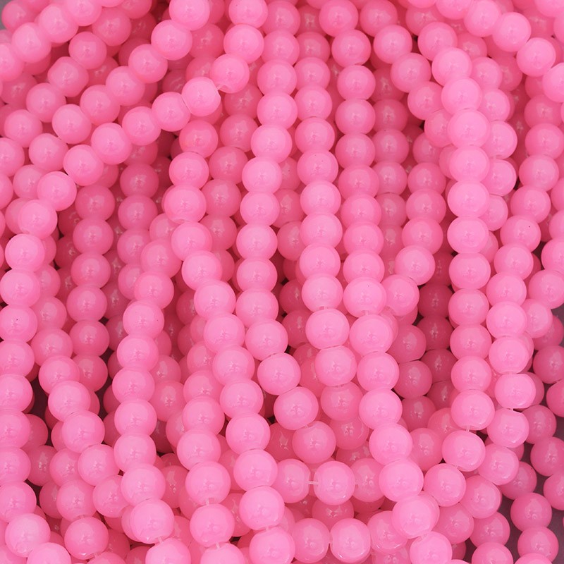 Pastels beads / 8mm beads candy pink 104 pieces SZPS0832