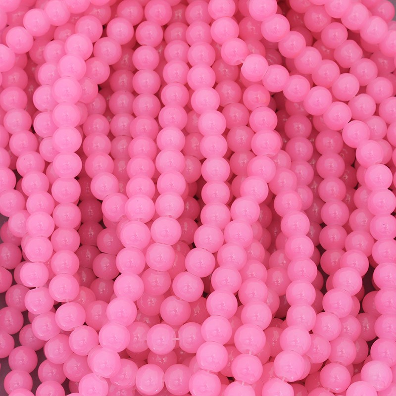 Pastels beads / 8mm beads candy pink 104 pieces SZPS0832