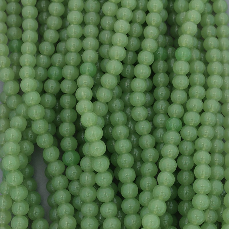 Pastels beads / 8mm beads / green / 104 pieces SZPS0834