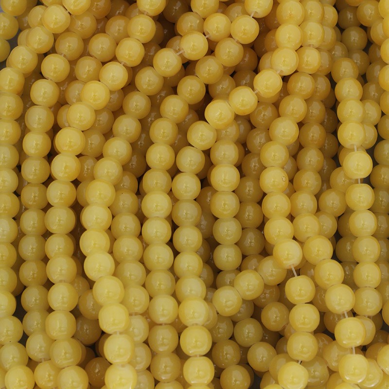 Pastels beads / 8mm balls / honey / 104 pieces SZPS0837