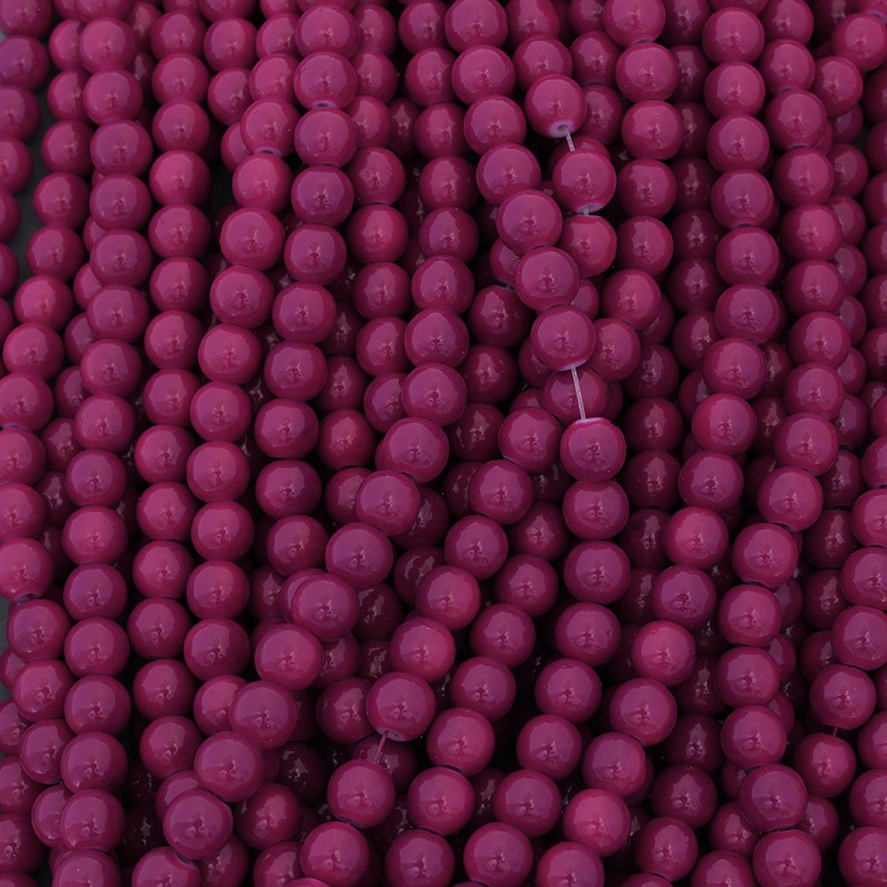 Milky beads / ripe cherry / 104 pieces / 8mm beads SZTP0884