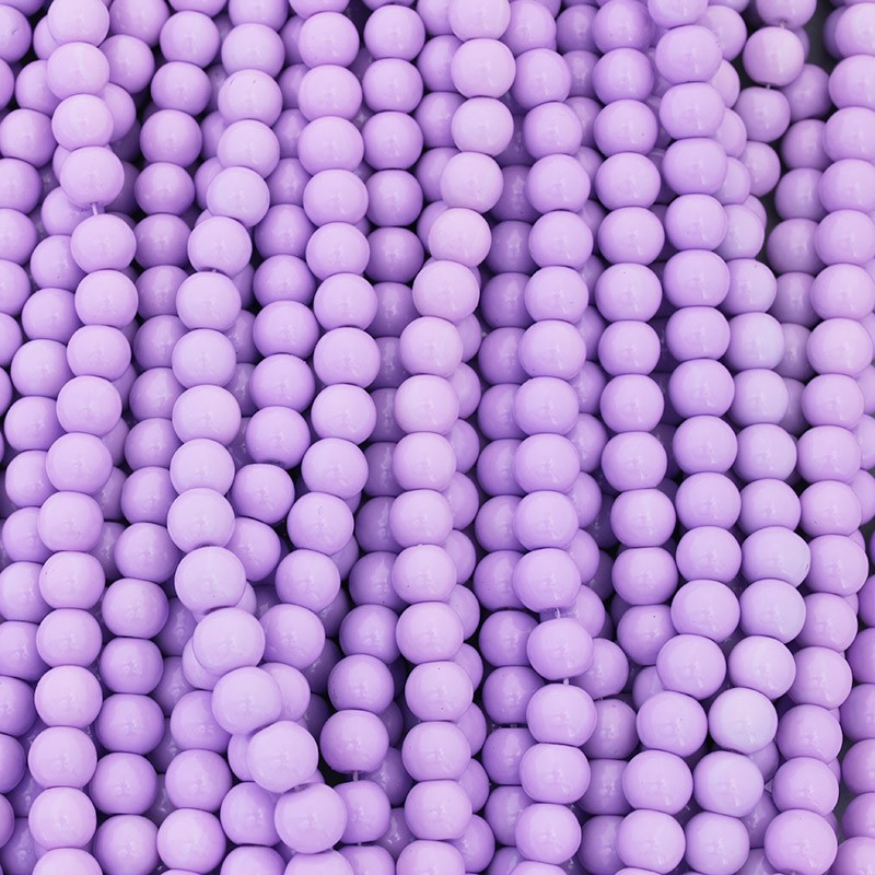 Milky beads / lavender / 104 pieces / 8mm beads SZTP0887