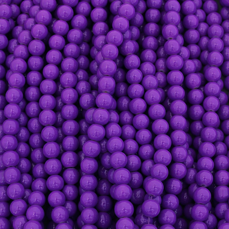 Milky beads / violet / 104 pieces / 8mm beads SZTP0888