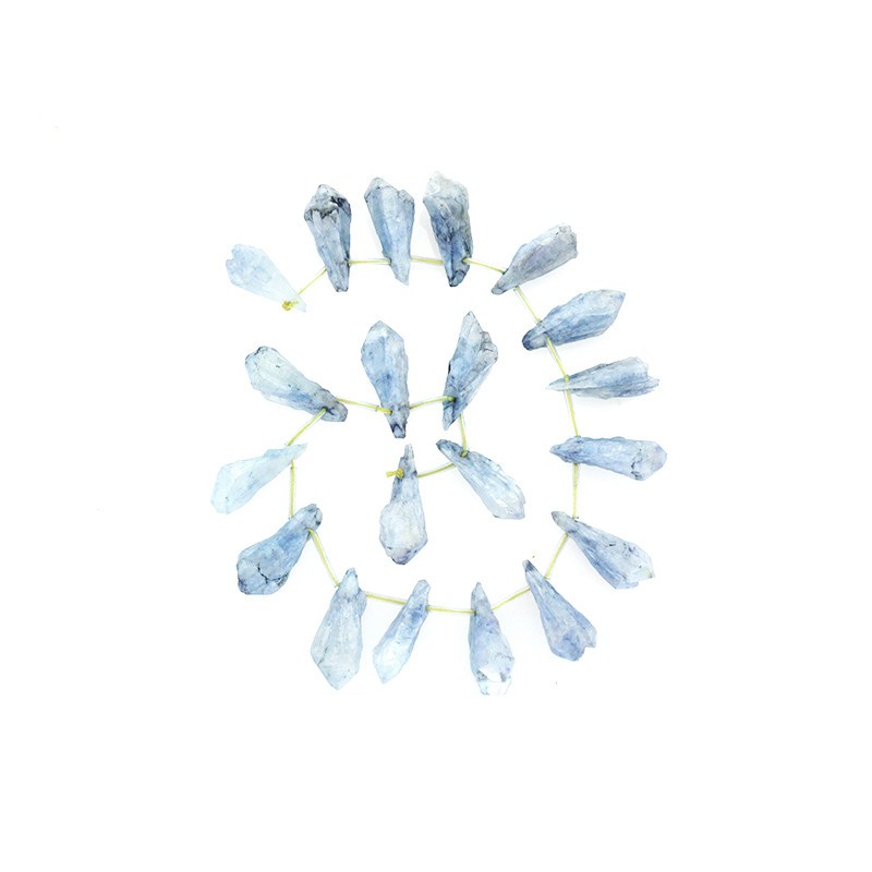 Blue pearl quartz / pendants drops 33mm 1pc KAKR40