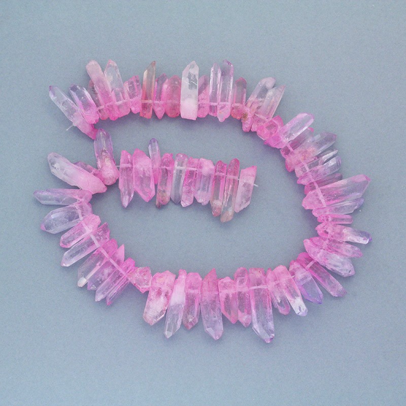 Light pink quartz shaded / faceted icicles / 20-28mm / 1 piece KAKR46