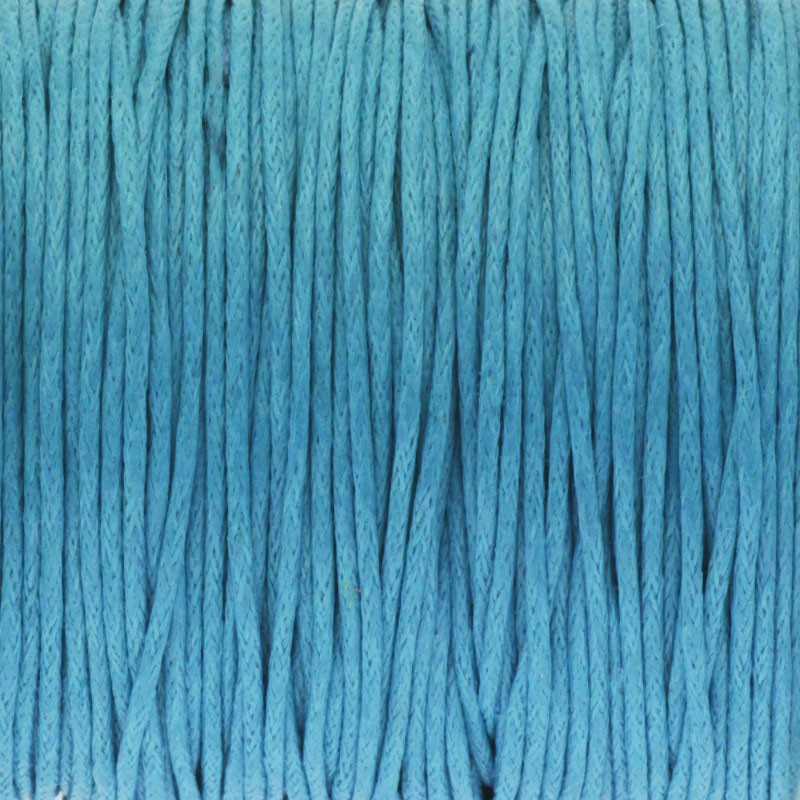 Sznurek bawełniany woskowany 25m (szpula) błękitny 1mm PWZWR1011