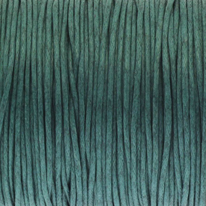Sznurek bawełniany woskowany 25m (szpula) zielony morski 1mm PWZWR1015