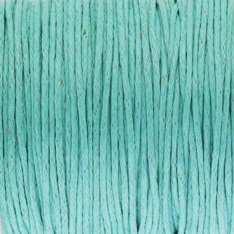 Waxed cotton cord 25m (spool) nice turquoise 1mm PWZWR1009