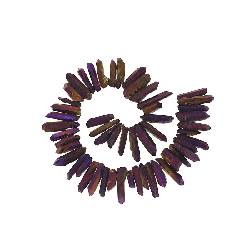 Titanium quartz / purple-gold / faceted icicles / 20-28mm / 1pc KAKR54