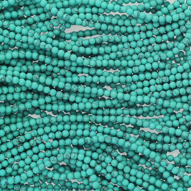 Howlite turquoise / 2mm beads / whole rope HOTUKU02