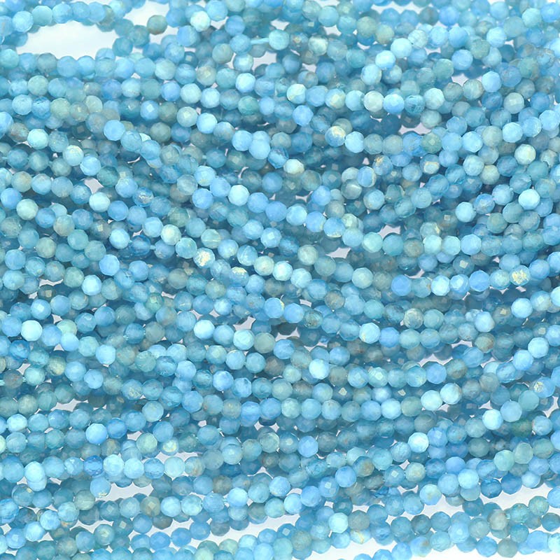 Apatite / small faceted beads 2mm / rope KAAPKU02