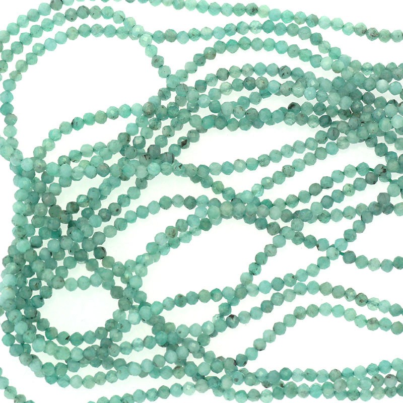 Spinel green / faceted 2mm balls / rope KAGSP02