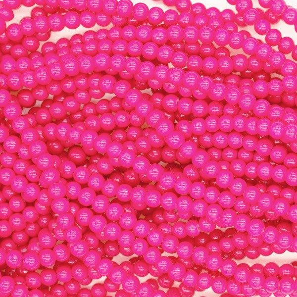 Milky beads / glass 4mm / intense pink 210 pieces SZTP0460