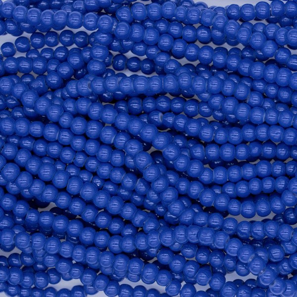 Milky beads / glass 4mm / cobalt 210 pieces SZTP0463