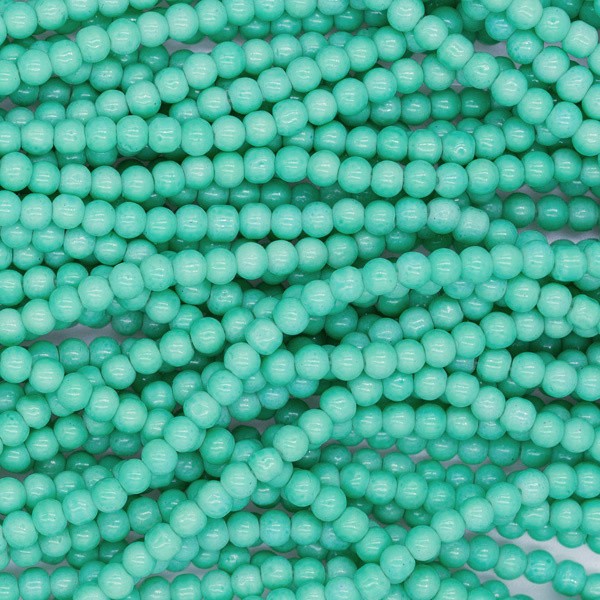 Milky beads / glass 4mm / turquoise fog 210 pieces SZTP0466