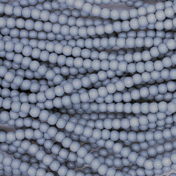 Milky beads / glass 4mm / medium gray 210 pieces SZTP0467