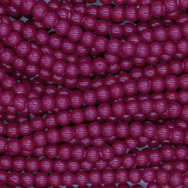 Milky beads / 6mm balls / beetroot pink / 160 pieces SZTP00646