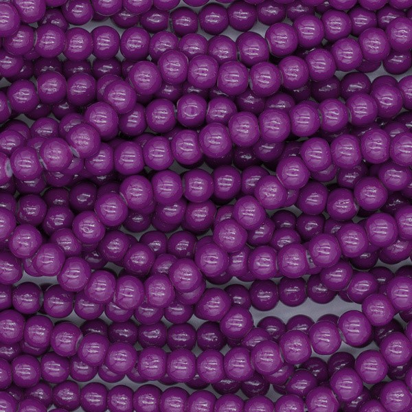 Milky beads / 6mm balls / intense violet / 160 pieces SZTP00648