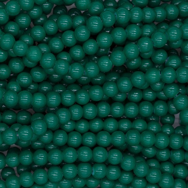 Milky beads / 6mm balls / emerald green / 160 pieces SZTP00653