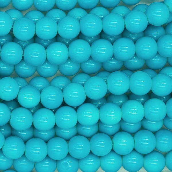 Milky beads / juicy blue / 10mm beads / 86 pieces SZTP1051