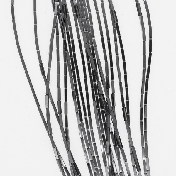 Hematyt koraliki patyczki mini 1x6mm/ sznur 40cm/ KAHE103
