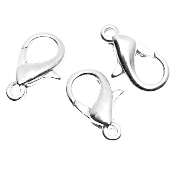 Silver 10mm carabiner clasp 10pcs ZS10Z