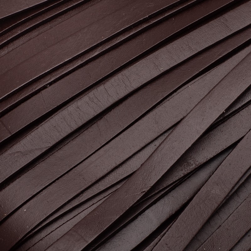 Flat leather strap 10x2mm, 1m, brown, brown RZIN41