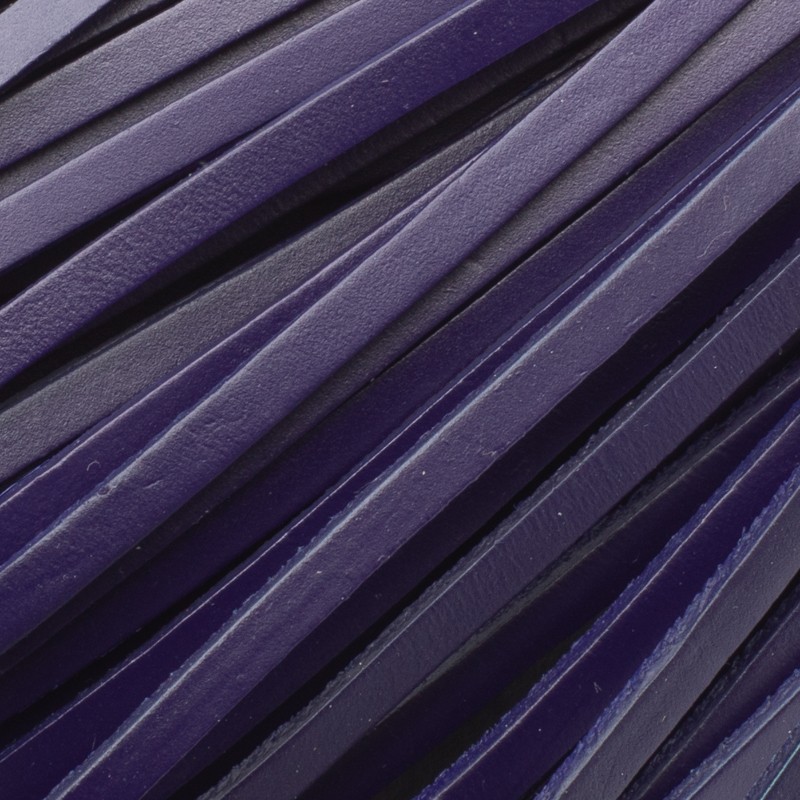 Flat leather strap 5x2mm / purple / from 1m spool RZIN28