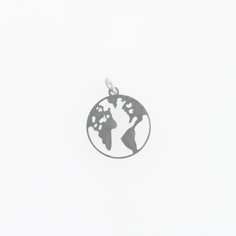 Globe pendant / surgical steel / 18mm 1pcs ASS145
