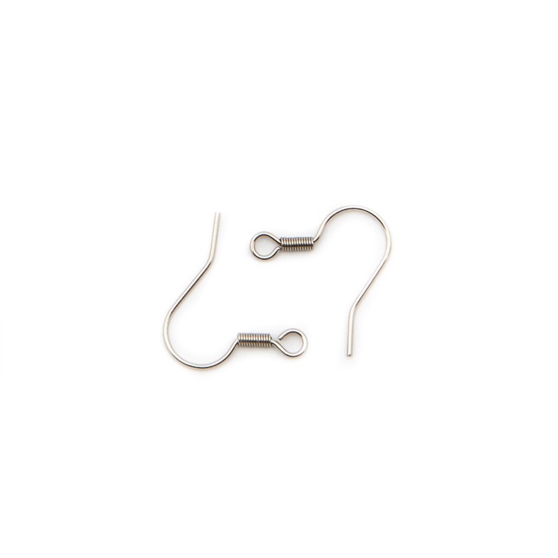 Earwires with a spring / surgical steel 18mm 10pcs BKSCH25