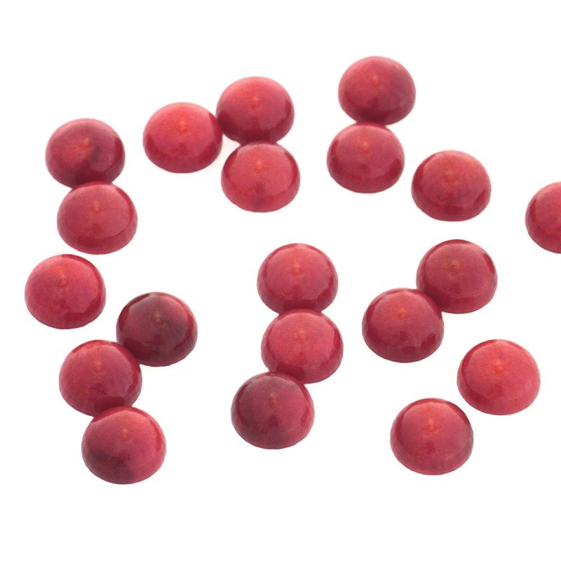 Coral cabochons / 7mm / red coral / 1pc / KBKO0701
