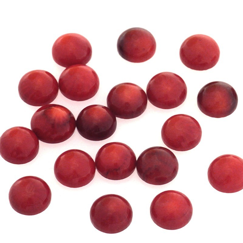 Coral cabochons / 8mm / red coral / 1pcs / KBKO0801