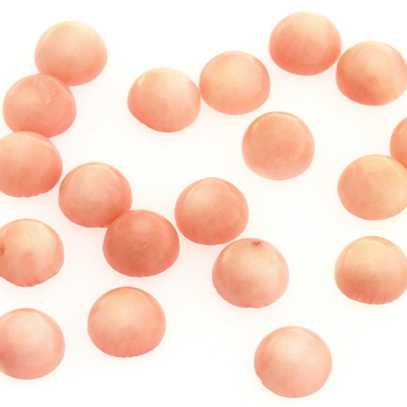 Coral cabochons / 9mm / pink coral / 1pc / KBKO0902