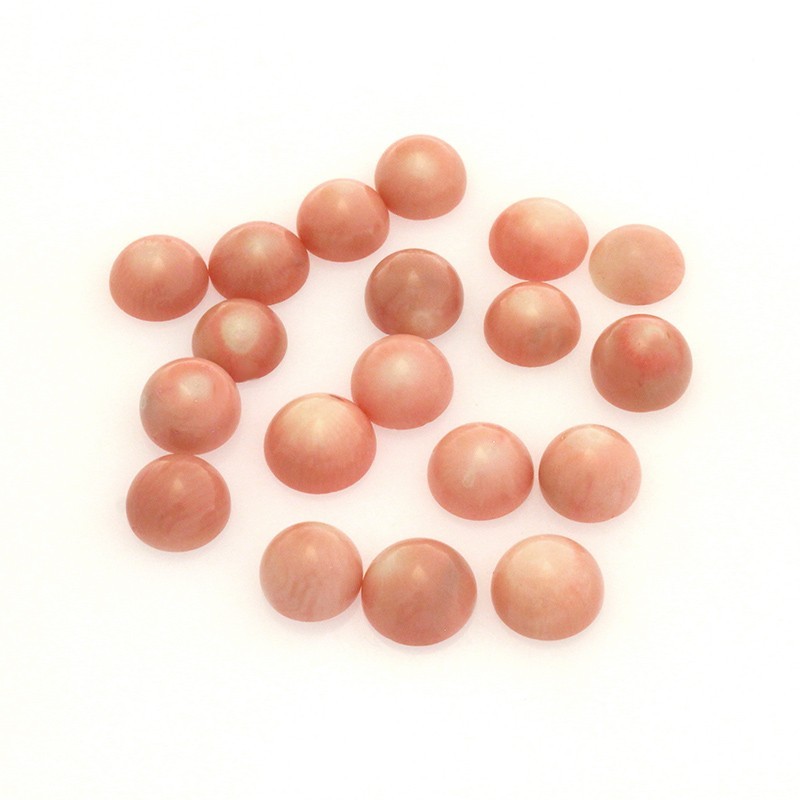 Coral pink cabochons / 14mm / 1pcs / KBKO1401