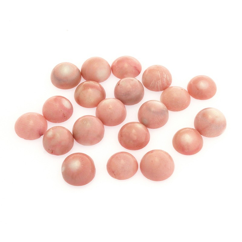 Coral pink cabochons / 18mm / 1pcs / KBKO1801