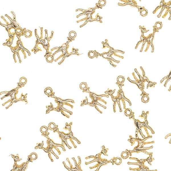 Bambi pendants / gold-plated / 10x11mm 1pc AKG868