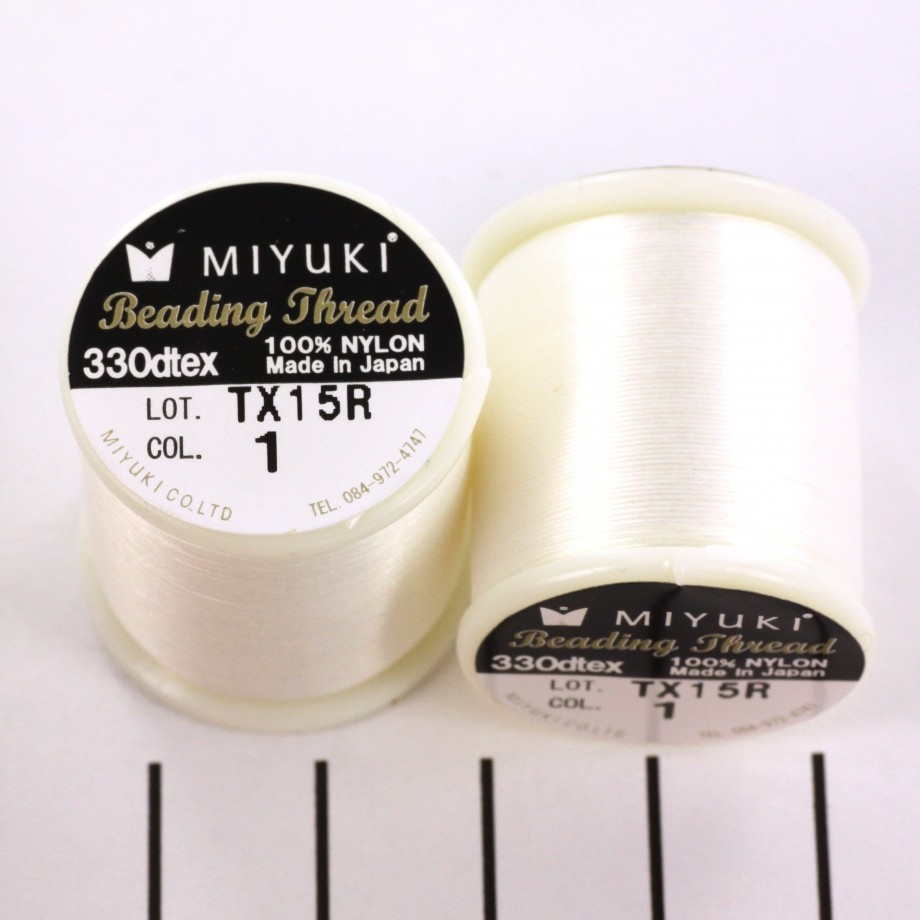 Threads Miyuki / white / nylon / spool 50m NCMI01