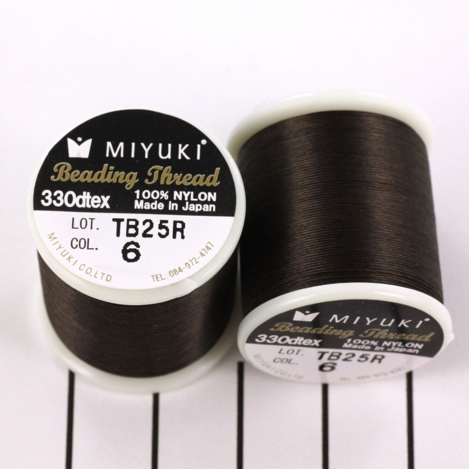 Threads Miyuki / dark brown / nylon / spool 50m NCMI06