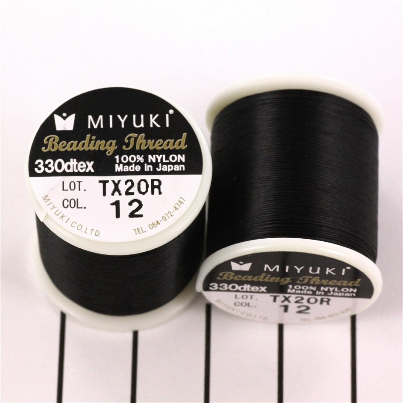 Threads Miyuki / black / nylon / spool 50m NCMI12