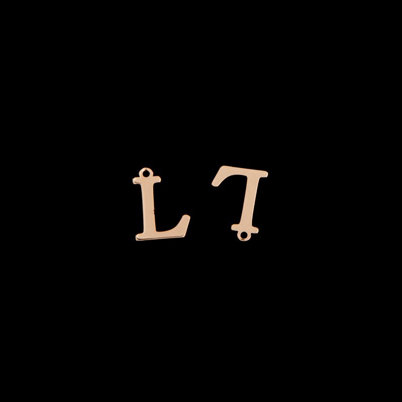 Zawieszka litera "L" / złoty/ 13x15mm 1szt AKGLL