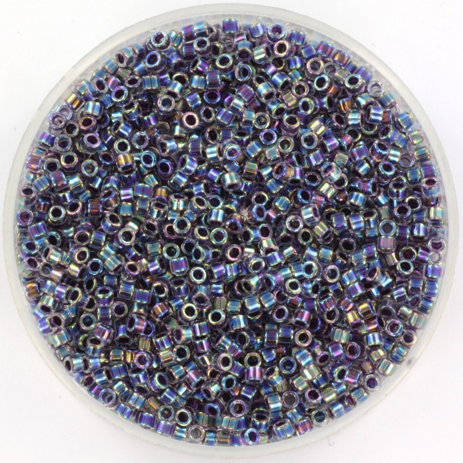 Miyuki Delica beads 11/0 amethyst lined crystal ab 5g / MIDE11-59