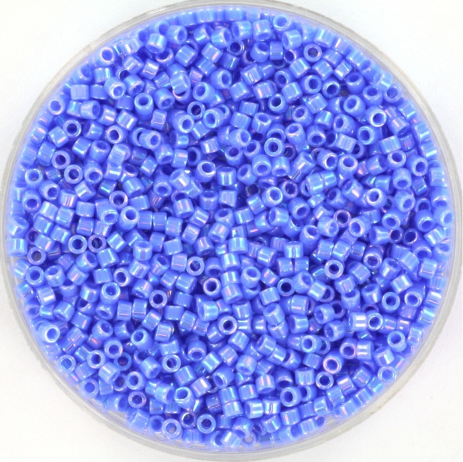 Miyuki Delica 11/0 beads opaque ab medium blue 5g / MIDE11-167