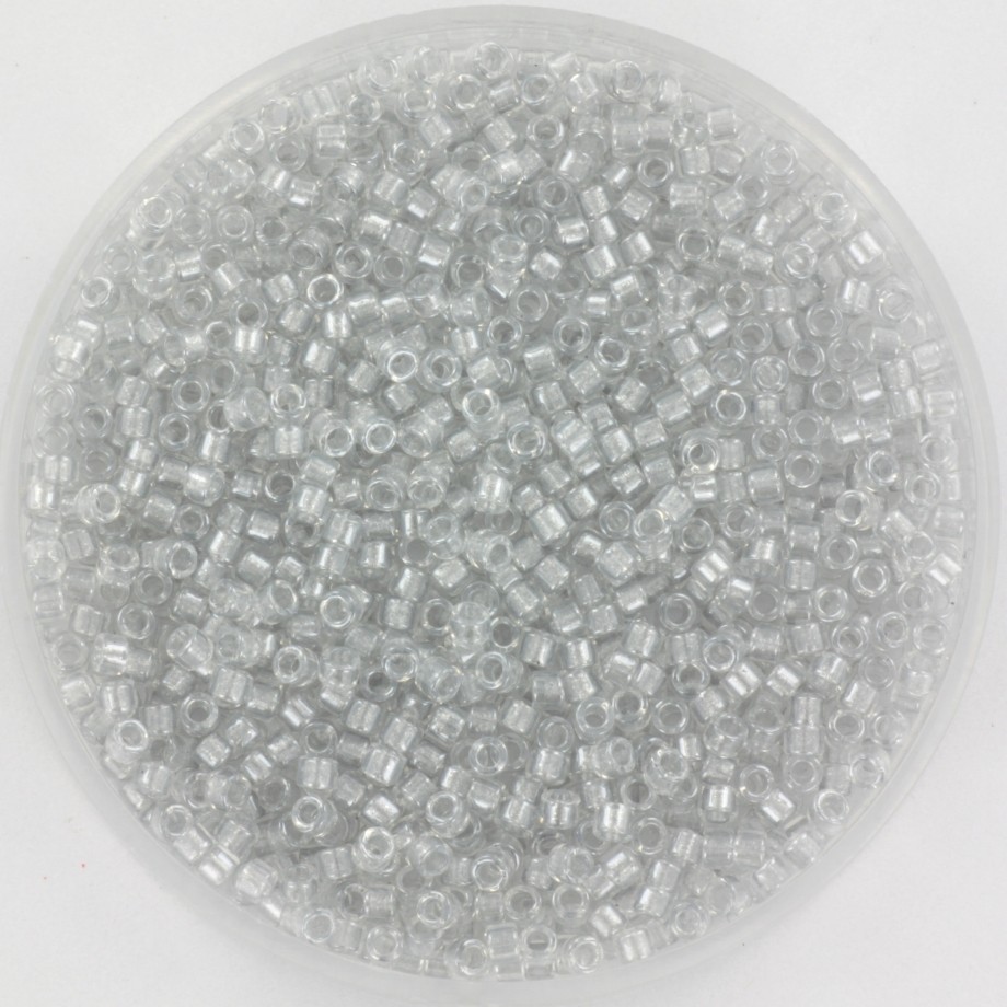 Koraliki Miyuki Delica 11/0 sparkling silver gray lined crystal 5g/ MIDE11-271